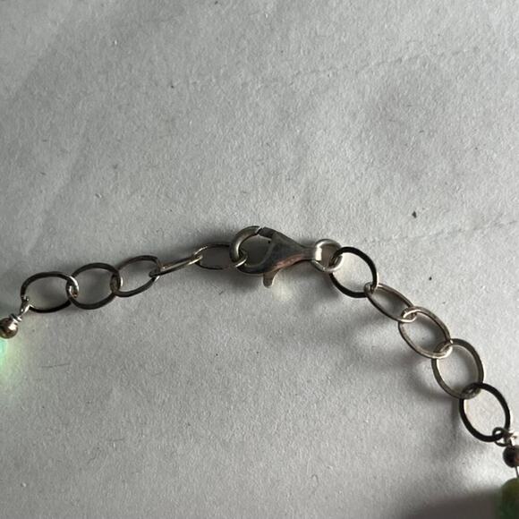 5/ $25 Green Stone and chain necklace - Picture 6 of 6